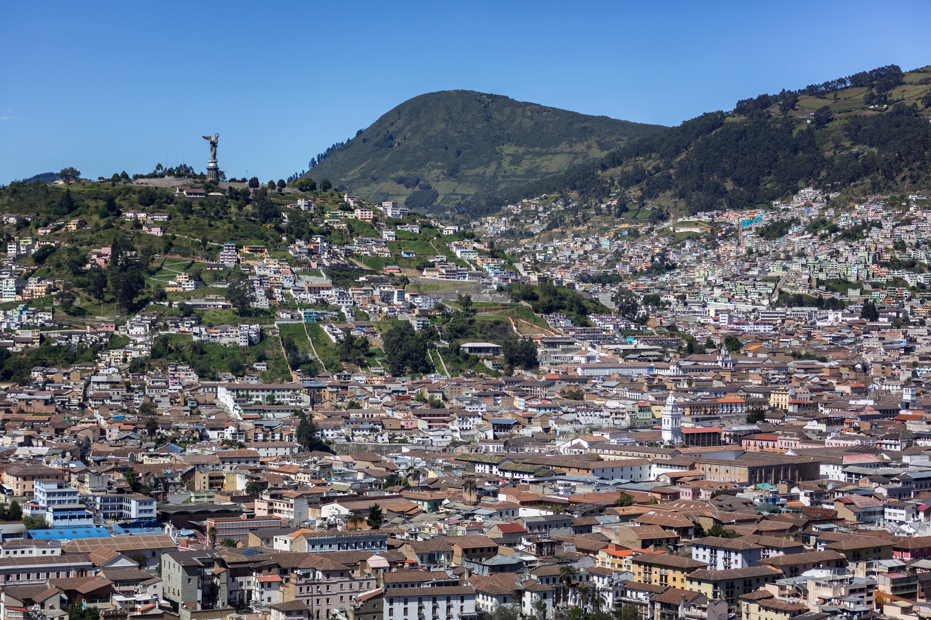 Panoramic view across Quito