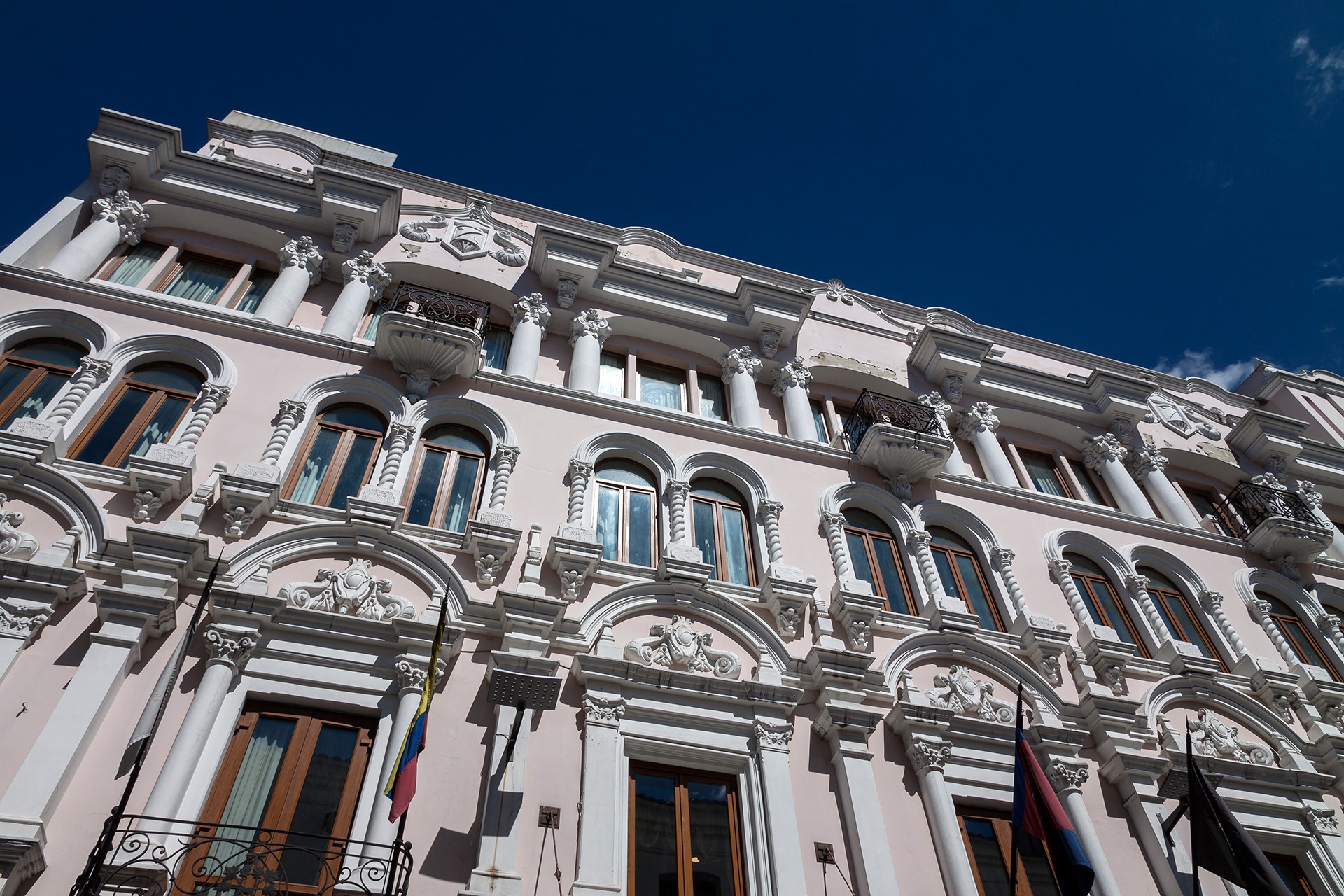 Historic architectural facade in Quito